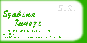 szabina kunszt business card